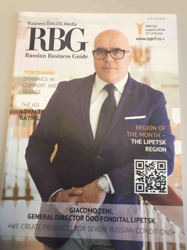 Russian Business Guide — Copertina con Giacomo Zeni